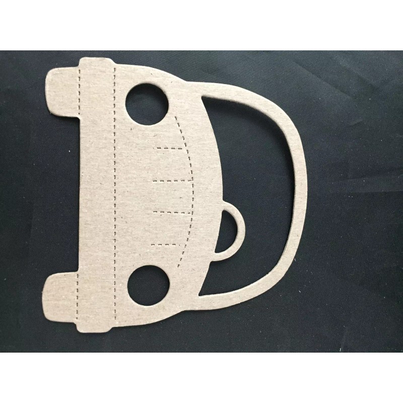 Car Front / Photo Frame Chipboard 3 Die Cuts 4"