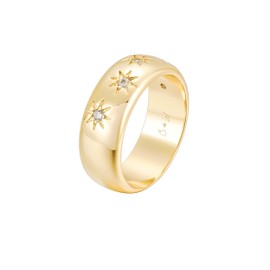 Malibu Sunday Gold Ring for Women – 18K Gold Plated Chunky Zircon Ring – Hypoallergenic, Tarnish-Free & Stylish Jewelry for Daily Wear & Special Occasions (7)