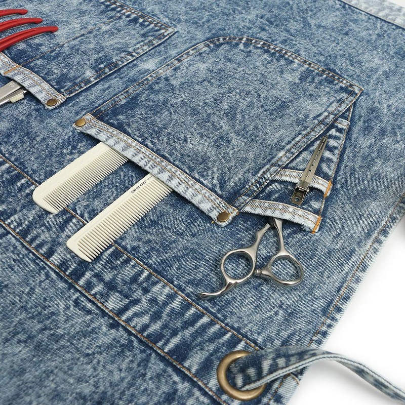 Jeanerlor - Denim Work Women's Apron with Convenient Pockets -