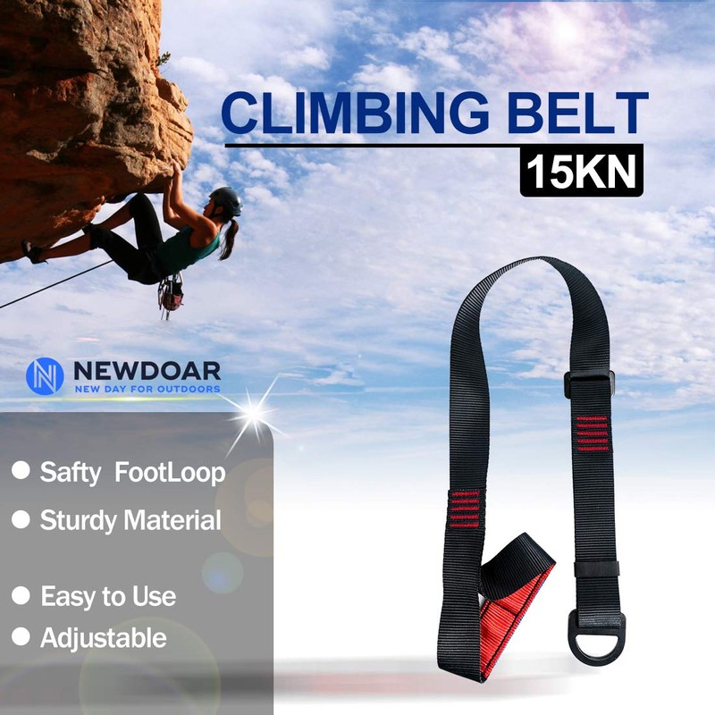 NewDoar Climbing Foot Ascender Loop Adjustable Climbing Ascender Strap Foot