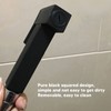 Sink Sprayer Stainless Steel Squared Electroplated Black Large Flow Bidet