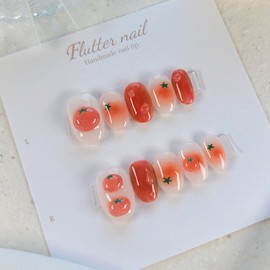 TomatoMato handmade nail tips - Petit round / 토마토마토 수제네일팁 - 쁘띠라운드