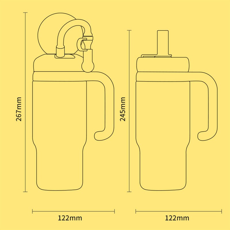 Drinking Cup With Whale Squirt, 24oz Whale Water Bottle with