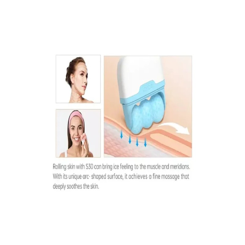 2 En 1 Rodillo Para Masaje Frio Facial Cara Arrugas