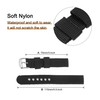 HARFINGTON Black Nylon Watch Band 18mm Width Soft and Comfortable