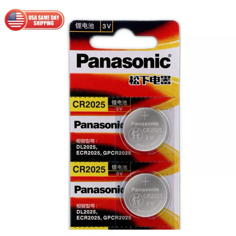 Panasonic CR2025 Battery 3V Lithium Coin Cell CR2025 Batteries (2