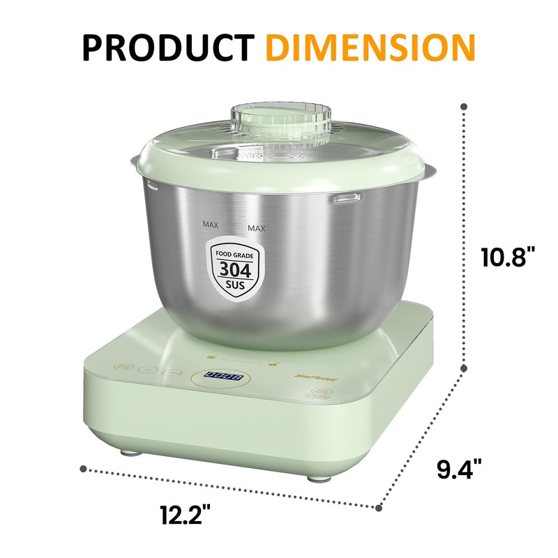 Electric Dough Maker with Ferment Function, Large Capacity Dough Mixer