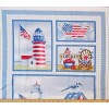 Blank Quilting - Patriotic Lighthouse Quilting Fabric Panel With American
