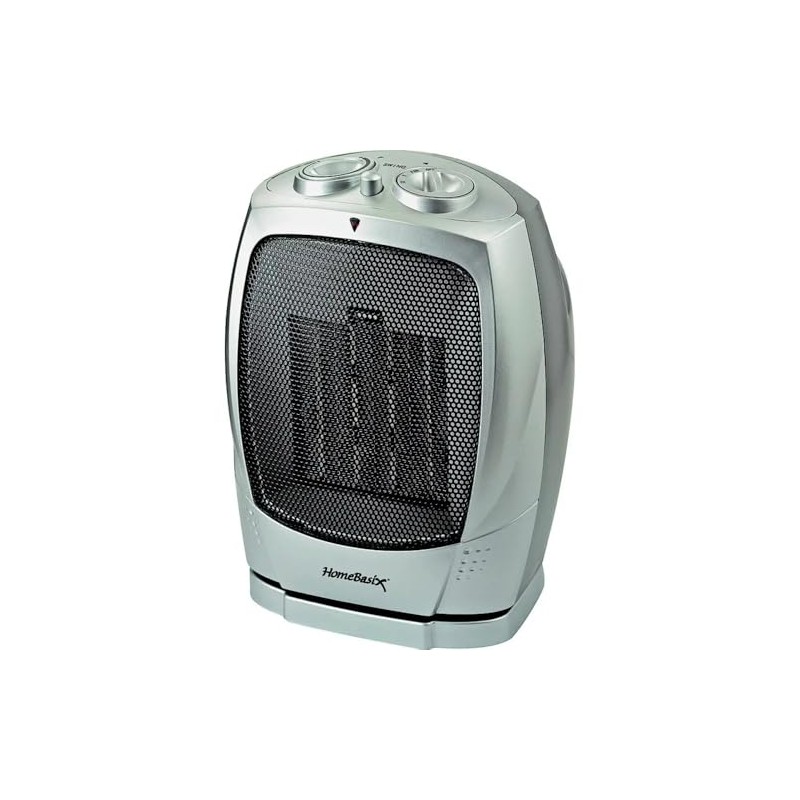 HOMEBASIX PTC-903B Ceramic Oscillating Heater, 750/1500-watt
