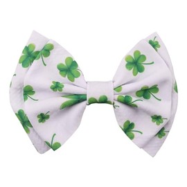 St. Patrick's Day Green Bows Hair Clips Hair Accessory Green Shamrock Hair Band Bow Hairclips.(SPJ8-Green A)