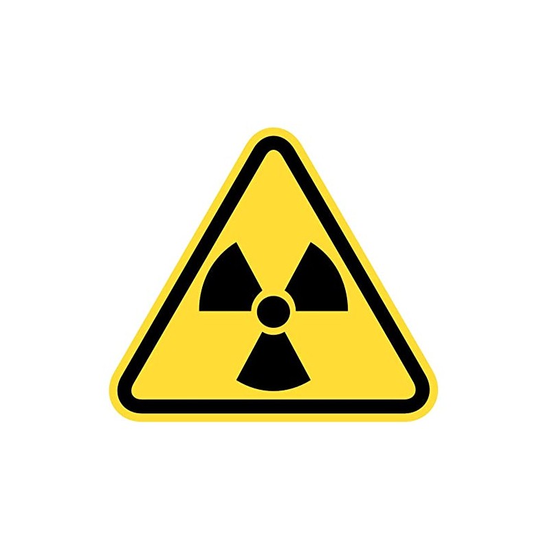 Samunshi® Warning Triangle Radioactive Sticker 20 x 17.5 cm Multi-Coloured