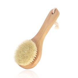 Maltose Pig Hair Body Brush, Short Handle, Body Brushing, Body Washing, Handle Length: Approx. 7.9 inches (20 cm), Wood, Natural Material, Bath, Hard, Body Wash Brush, Beautiful Skin, Bath Goods