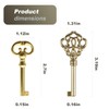 VIDABTE KYF2 KY7-2 Grandfather Clock Door Key,Solid Brass Skeleton Key
