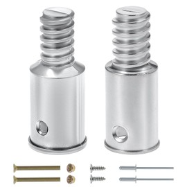 QWORK Threaded Tips Replacement for Extension Poles and Push Broom Handles, Extension Pole Adapter Tips, 3/4" & 1"