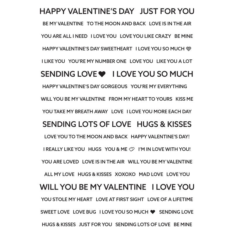 Creative Expressions Wordies-Sentiment Sheets-Be My Valentine, A5