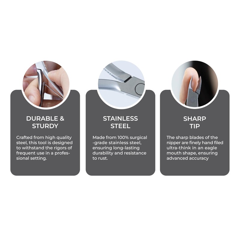 NGHIA Premium Cuticle Nipper - D-05V Jaw 14 (Stainless Steel)