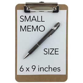 Trade Quest Memo Size 6'' x 9'' Clipboard Low Profile Clip Hardboard (Pack of 1)