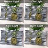 Batmerry Summer Pillow Covers 18X18, Pineapple Décor White Black Stripes