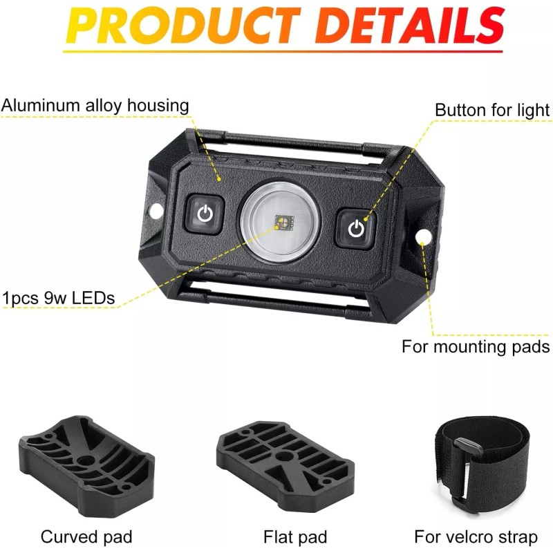 Dynamic LED - LED Dome Light **Red / White dome