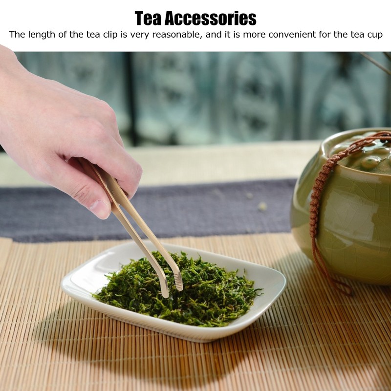 Antihot Wood Copper Tea Clip NonSlip Tea Set Tweezers Tea