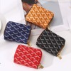 LFWATAXY PU Leather Accordion Card Wallet, Double-Layer Zippered Card Holder