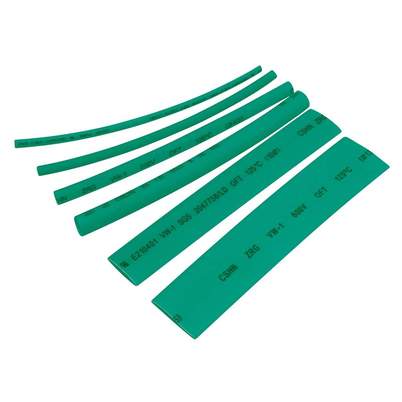 Schrumpfschlauch-Sortiment, 100-teilig grün