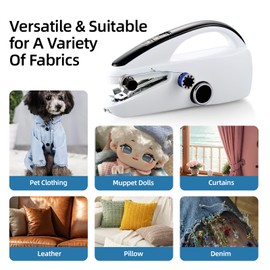 Mipepe Handheld Sewing Machine for Beginners, Adults, Portable Electric Small Mini Sewing Machine for Hemming, 2 Speed, Easy to Use, Heavy Duty Hemming Machine, Sewing Kit for DIY Home Quick Repairs