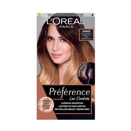 L’Oréal Paris Luminous Graduation Ombré Kit, Shade 104 for Brown to Dark Brown Hair, Anti-brass Care, Expert Brush Included, Preference Techniques Les Ombrés, 1 Application