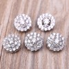 OVERTOYOU Decorative Button, 5Pcs 12mm Crystal for Rhinestone Flower Round