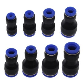 EMSea 24Pcs Pneumatic Push to Connect Fittings Pipe Joint Kit Reducer Adapter