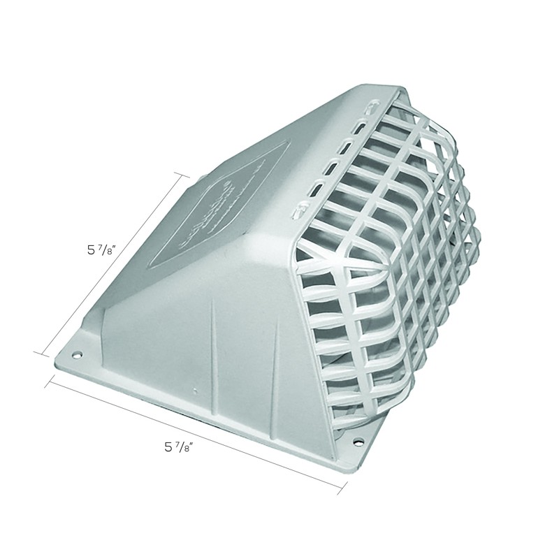 DEFLECTO Wide Mouth Dryer Vent Hood with Removable Bird Guard,