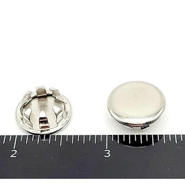 Steel Panel Hole Plugs Snap in Nickel Plated Bright Silver Finish Metal Covers (Item Diameter: 1/2", Pack Quantity: 6 Pack)