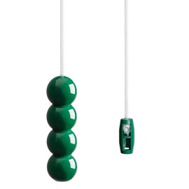 sleeklight Light Pull Cord with a Bead Style Handle in a choice of Bright and Fun Colours. With Ice White Cord. (Racing Green)