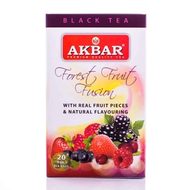 Akbar Flavoured Teas With Real Fruit Pieces - 20 Foil Tea Bags (Forest Fruit Fusion)
