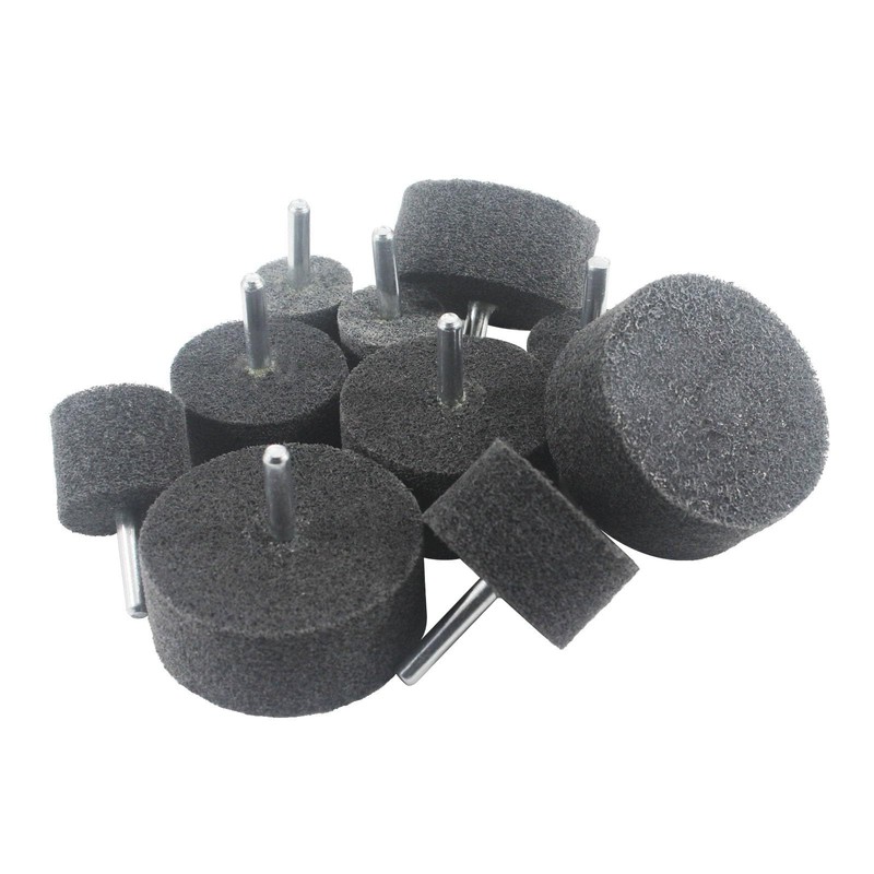 JUNLIXN 10 Pcs Fiber Buffing Wheels - 1/4'' Shank Abrasive