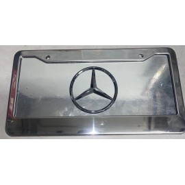 Geo Unique Customs Mercedes Logo Accessory Mirror Vinyl Plate Chrome Delete AMG