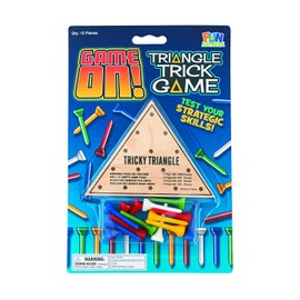 Tricky Triangle Game-Brain Teasers, Wooden Toys & Games, Children Activities (6 Puzzles) | Throwback Classic peg Game | Great for Down time at Events | Weddings | reunions | Parties