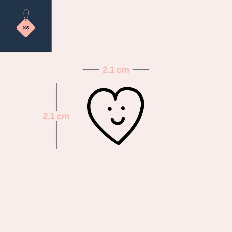 Temporalis® Heart Tattoo Temporary Vegan Waterproof EU Cosmetic Lasts 1