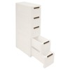 5 Tier Mobile Storage Cart, Modern White Slim Rolling Storage