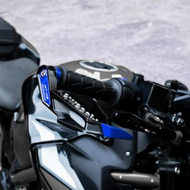 ZEXDDI Motorcycle Handguards Compatible with MT-09 2024 MT 09 2023 MT09 SP 2021 Tracer 9 GT FZ09 Aluminum Brake Clutch Lever Guards Protector (Not for 2014-2020) (Blue)