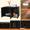 Dwanton Litter Box Enclosure, Cat Litter Box Furniture Hidden, with