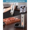 CIRCLE JOY Electric Salt and Pepper Grinder Set with Rechargeable