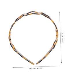 PACKOVE Fashionable Hollow Heart Headband for Women and Girls Elegant Decorative Hair Accessory Tortoise Color Simple French Design for Various Occasions and Outfits