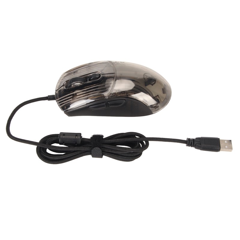 Wired Mouse Transparent Shell RGB Backlit Adjustable DPI Programmable Keys