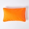 Homescapes – 100% Cotton Plain Orange Filled Cushion – Solid