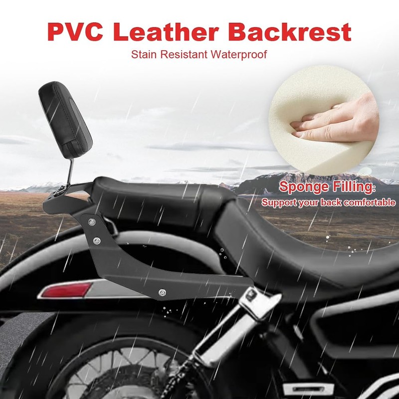 Xitomer Passenger Sissy Bar Rear Backrest Fit for Shadow Spirit