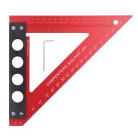 Carpenter Square Precise Aluminum Alloy Multifunctional Woodworking Scribe Ruler Square Tool with Clear Scales
