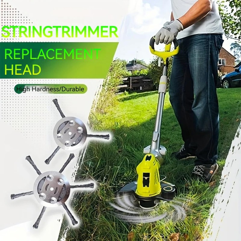 gitende Universal Steel Wire Grass Trimmer Head, 2025 Upgraded String