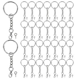 30 Sets Keychain Rings and Keyring Chains Set