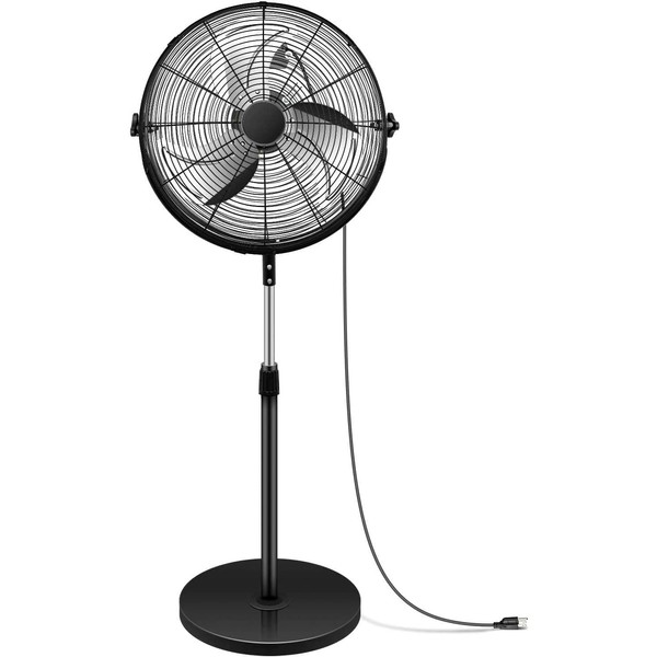 Simple Deluxe 20 Inch Pedestal Standing Fan, High Velocity, Heavy